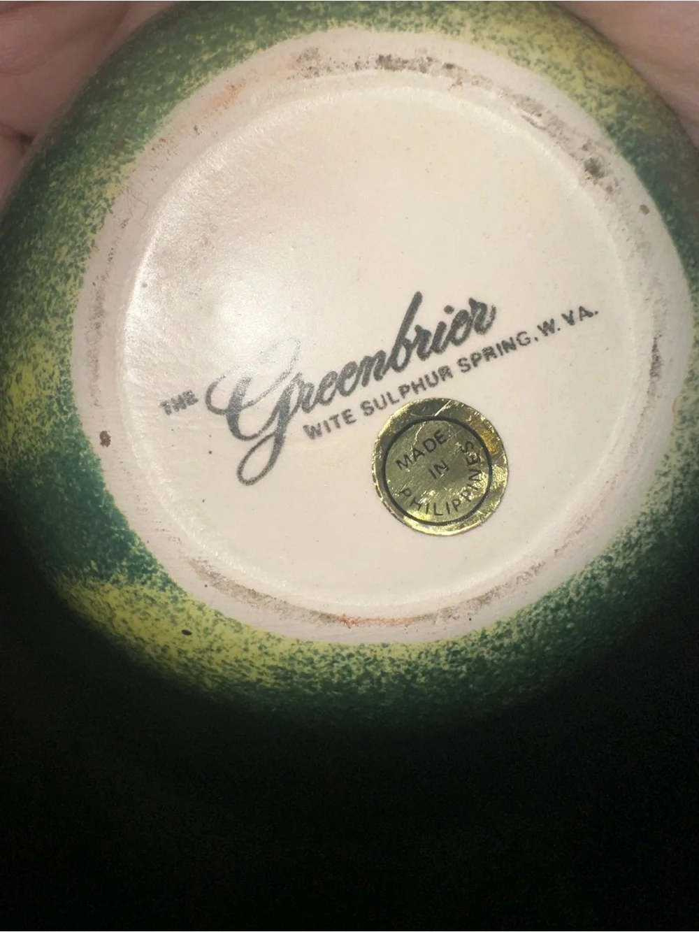Vintage Dorothy Draper designed Greenbrier Resort sugar bowl small watermelon